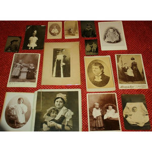 Vintage Late 1800's Photographs & Postcards Lot of 15 Black & White #1